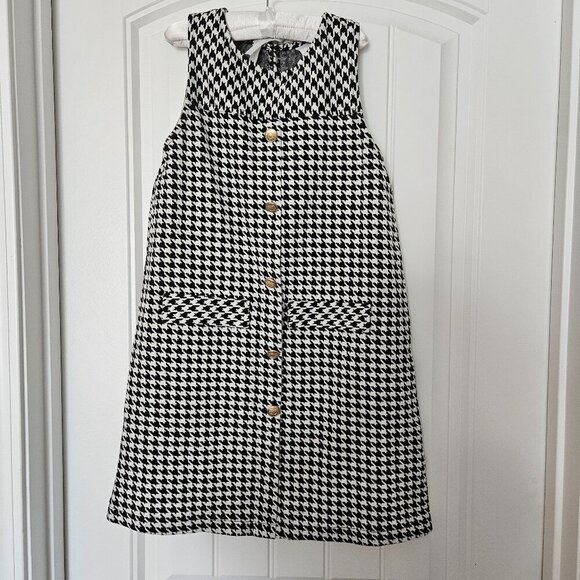 Sale 🎉🥳 4/$25 or $10Zara Girls Black & White Houndstooth Dress - Picture 1 of 6